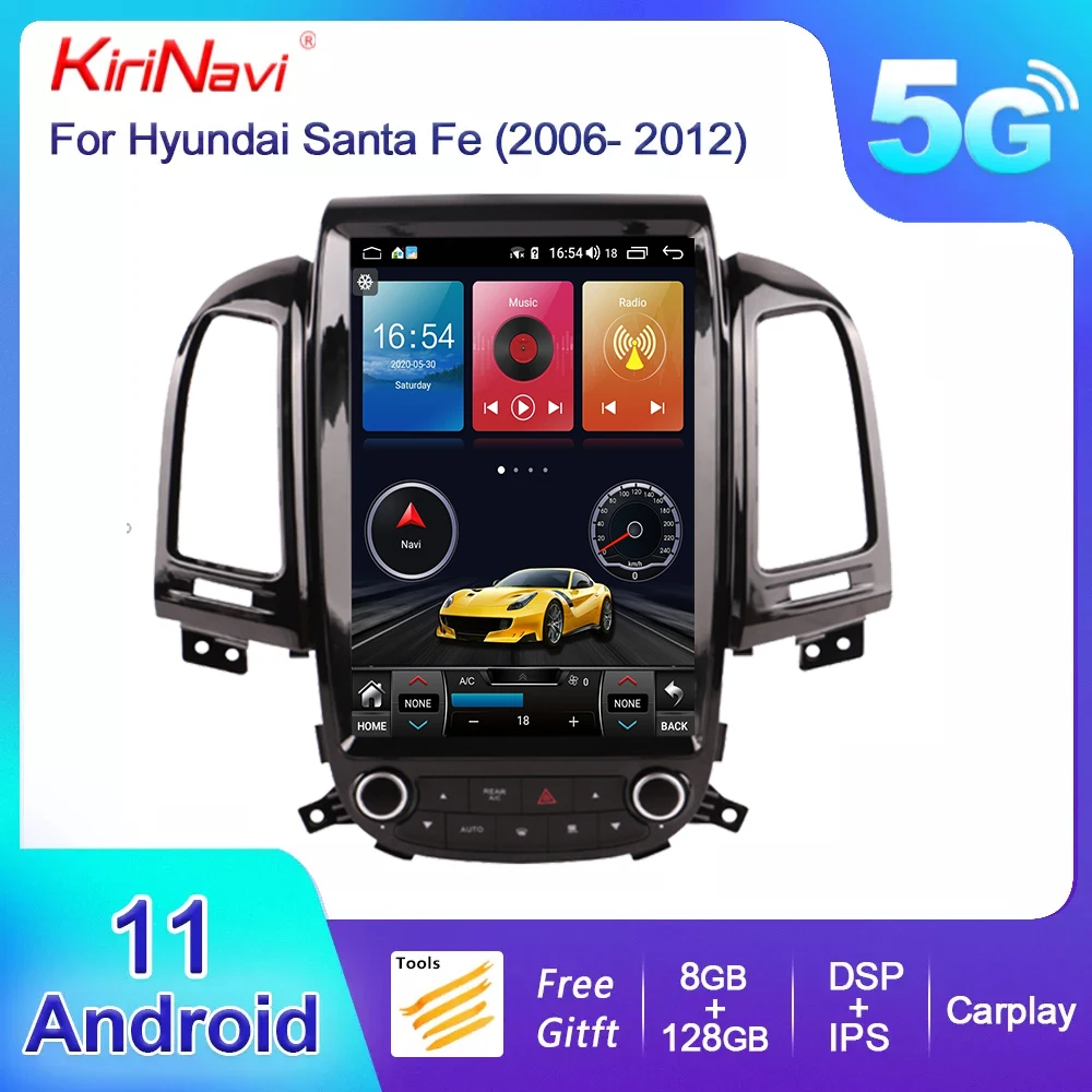 

Kirinavi For Hyundai Santa Fe 2006-2012 Android 13 Auto Navigation GPS Car Radio DVD Multimedia Video Player Stereo4G WIFI DSP