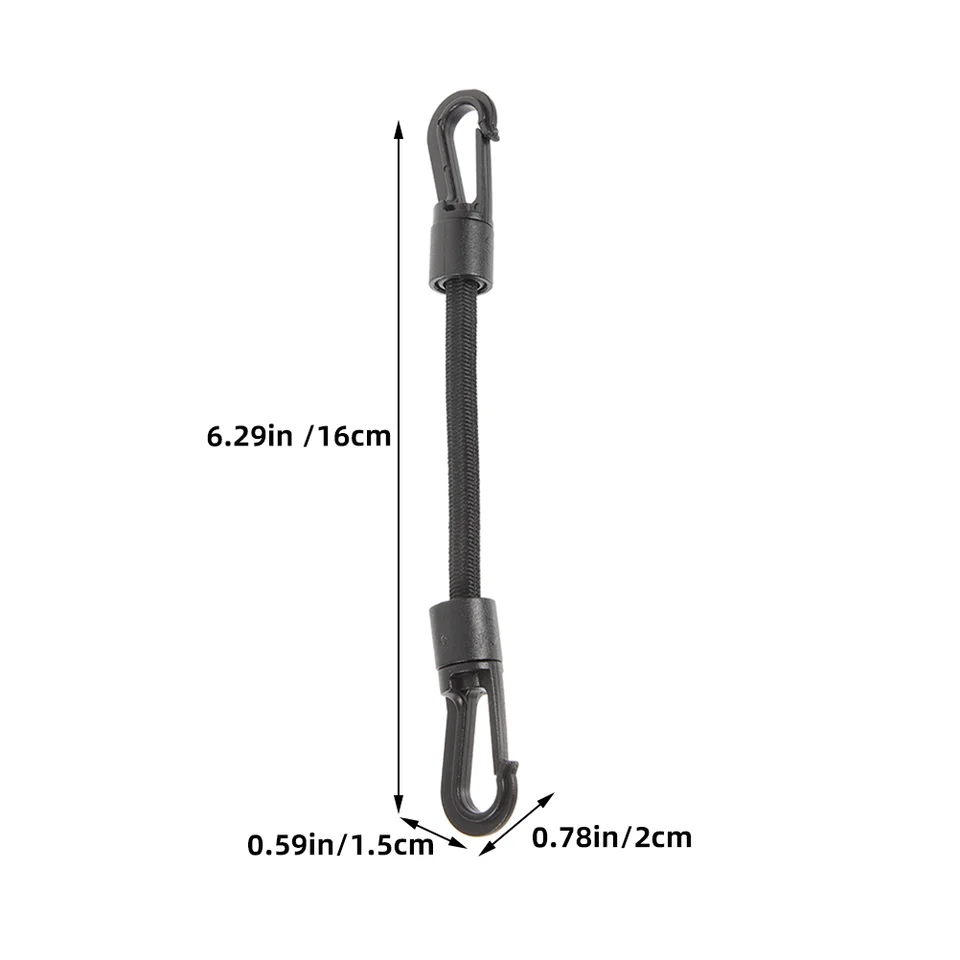 2 Corde Di Sicurezza Elastiche Per Kayak E Canoa – Con Moschettoni E Fibbie – Arancione Fluorescente