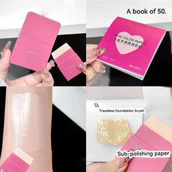 Portable Silicone Foundation Brush with Color Paper for Light and Flawless Makeup (1)