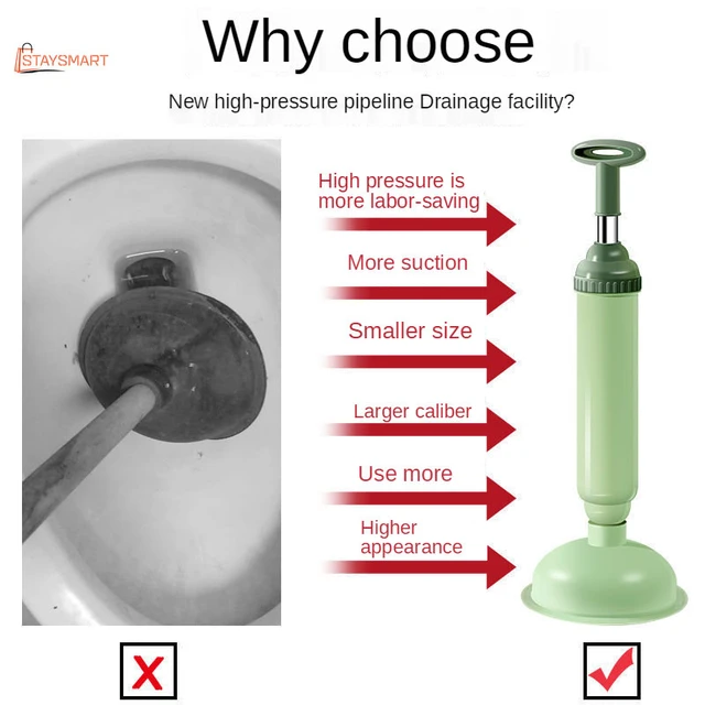 Toilet Plunger High Pressure  Cleaning Toilet Plunger Pump