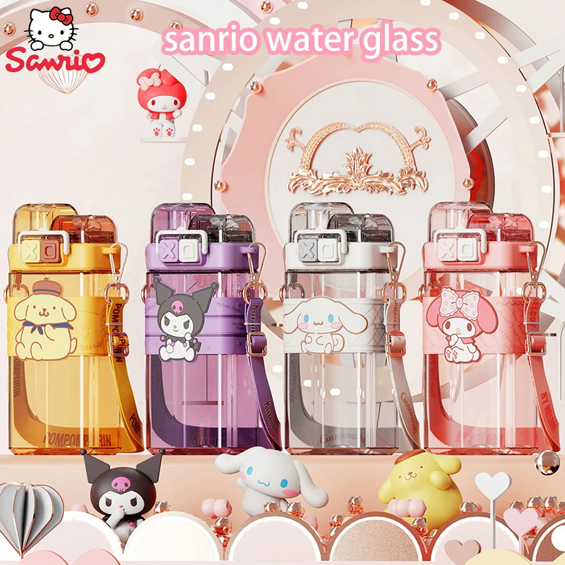 

520 мл-570 мл новая кружка Sanrio Kawaii Kuromi My Melody Cinnamoroll пищевой материал Tirtan портативный большой емкости подарок для детей