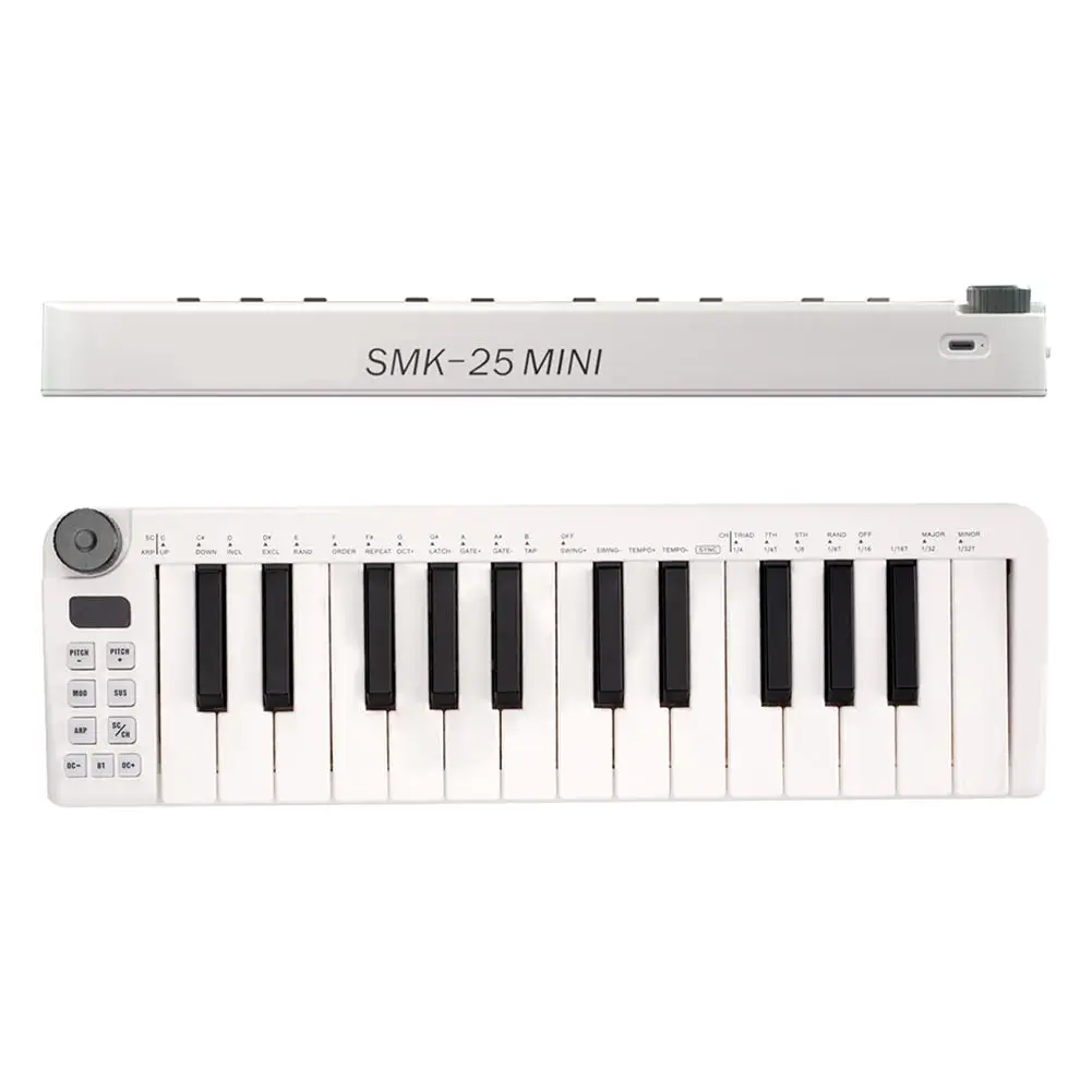 Musical Instrument Electronic Musical Instrument Electronic Piano YOUZI ABS Midi Keyboard Controller Usb Rechargeable 25 Keys Smart Wireless Midi-out Mini Portable Midi Keyboard