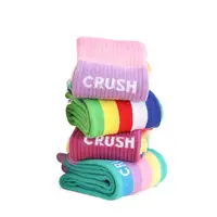 Spring Autumn Girls Cotton Ankle Short Lovely Socks Rainbow Multicolor Kids Children Knee High Legwarmers Infant Baby Freeship 2