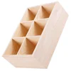 Marker Office Rustic Pen Basket Multi-slots Crayon Organizer Pine Wood Holder for Desk Boxes 3