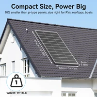 Panneau solaire RVPOZWER 200W, panneau solaire monocristallin 12 volts, 18 cellules BB, module haute efficacité, camping-car, bateau, caravane, hors réseau 5
