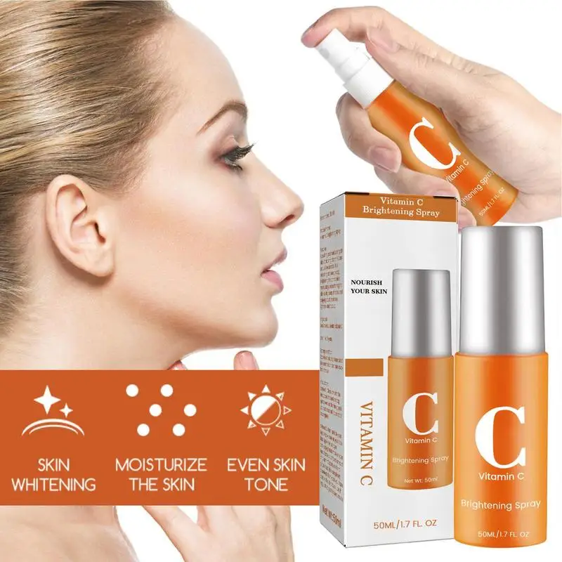 50ml Vitamin C Brightening Facial Spray Mist Anti-wrinkle Nourishing Relieve Redness Moisturizing Whitening