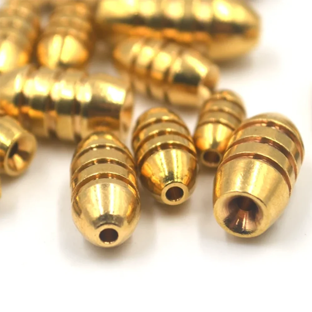 MNFT 30Pcs BRASS BULLET SINKERS Drop Shot Weights Fishing Sinkers Weight Sinkers 1.8g 3.5g 5g 7g 10g Fishing accessories Fishing tackle Fishing counterweight sinker