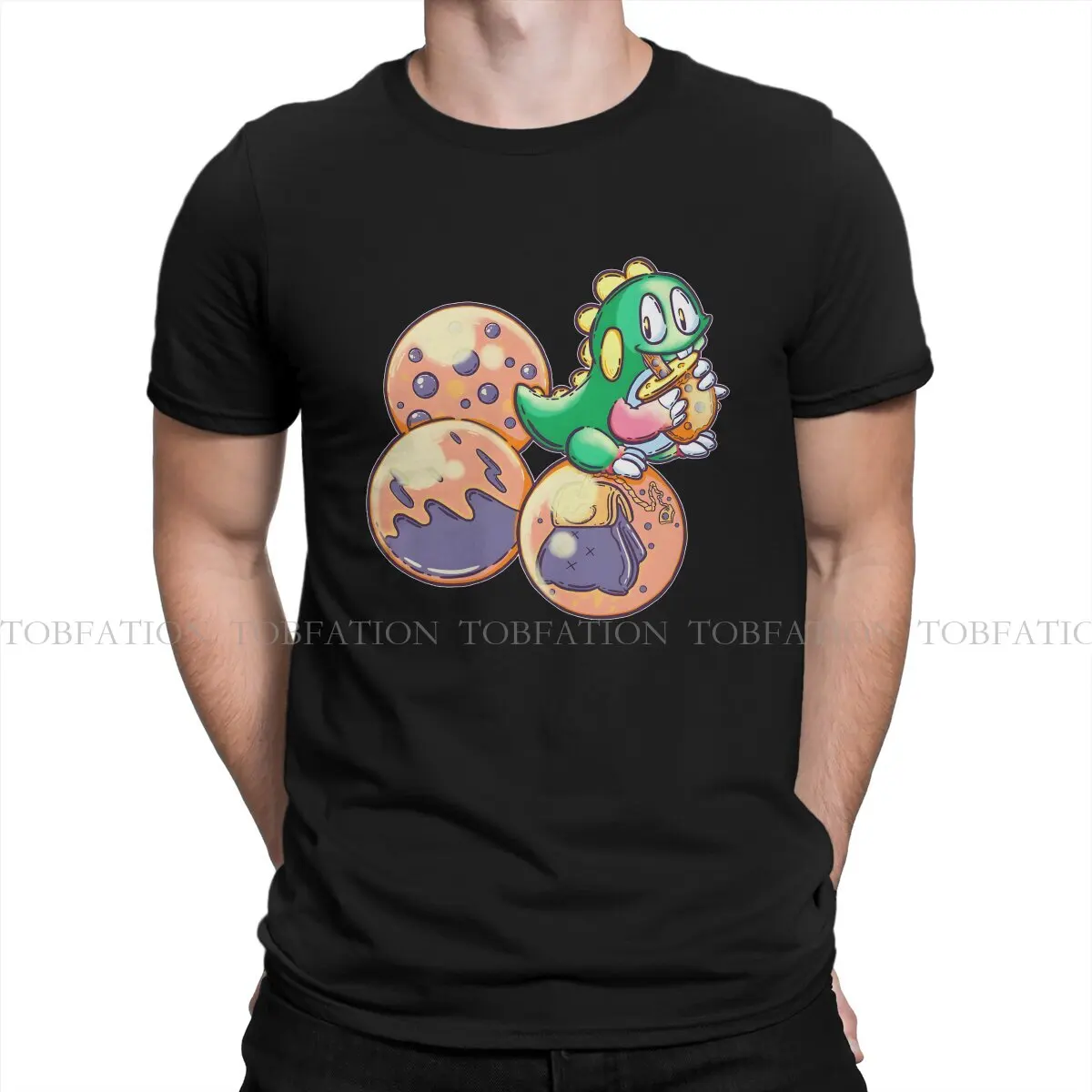 Bubble Bobble Game Bobble Tea Tshirt Graphic Men Top Vintage Grunge Summer Maglietta Harajuku In Cotone A Maniche Corte