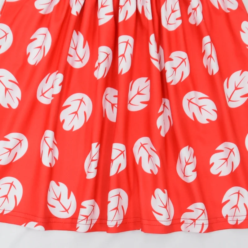 Robe Rouge Hawaïenne de Lilo - Acheter Longue Robe à Fleurs Lilo