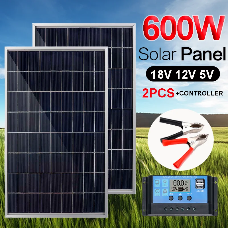 Banca Di Potere Del Pannello Fotovoltaico Della Cella Solare 600W Con La Clip Dell'Alligatore/Resistenza All'Acqua Ip65 Per L'Attrezzatura Da Campeggi