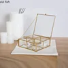 Transparent Glass Jewelry Box Rectangular Storage Boxes Jewelrys Display Box Multi-grid Jewelry Organizer Cosmetic Boxes Tray 3