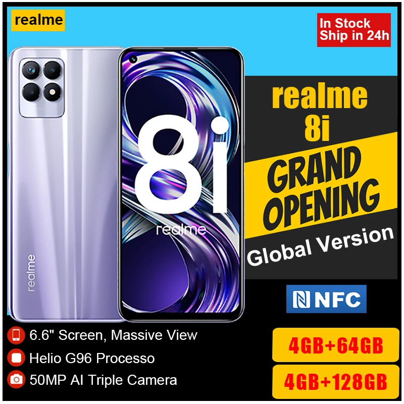 realme new version mobile realme 8i Mobile Phone Helio G96 Octa Core New Smartphone 6.6” FHD 120Hz Display 50MP AI Triple Camera 5000mAh Fast Charge realme 5g new mobile