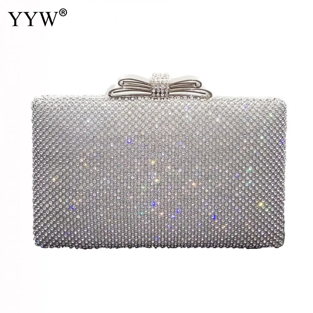 2023 New Diamond Women Luxury Clutch Evening Bag Wedding Crystal Bridal Wedding Clutch Bags Party Banquet Chain Shoulder Bag