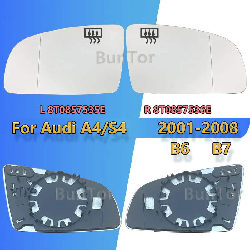 ForAudiA4/S4(B6B7)20012002200320042005200620072008Left&RightHeatedRearviewMirrorGlass/CarParts/SideWingMirror-AliExpress34