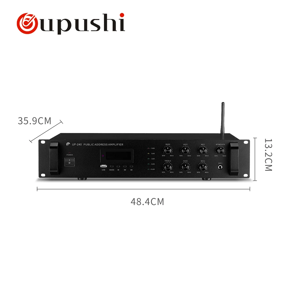 Oupushi 블루투스 앰프 UP 시리즈, 방송 앰프 UP-120/240/360 블루투스 4.0, USB 2.0 FM 라디오 수신
