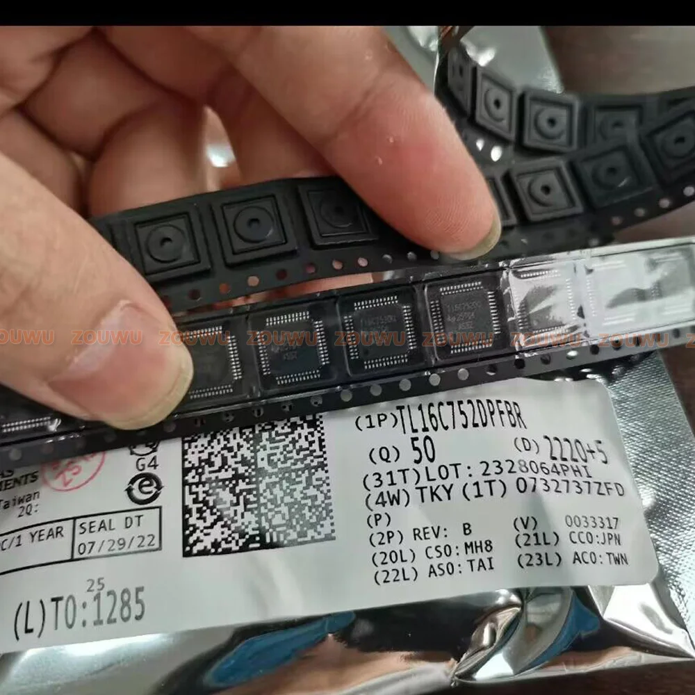 

10 шт./лот TL16C752DPFBR TL16C752 QFP-48100 % Оригинал аутентичный