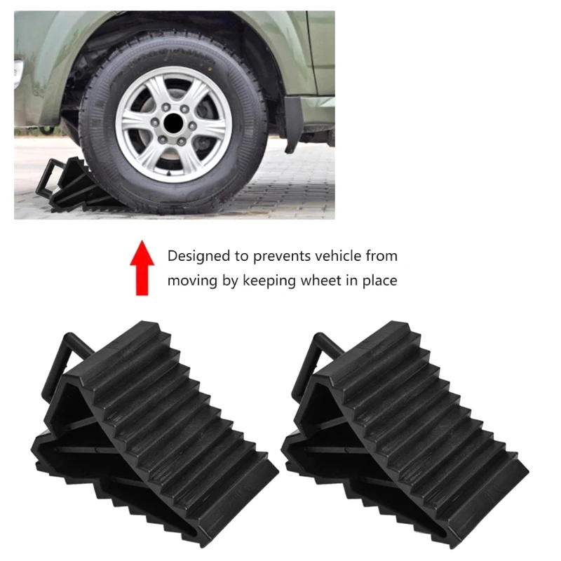 Wheel Chock with Handle Vehicle Car Truck Wheel Tire Chock Stoppers Block Antisl