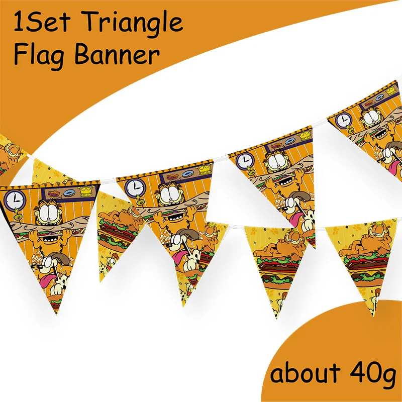 Description Picture 5 of itemGarfielde Cartoon Cute Birthday Party Supply Tableware Decoration Kid Gift Boy Balloon Cake Topper Banner Baby Shower Home Decor