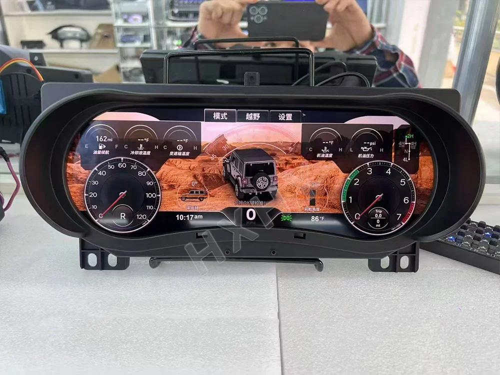 2025 최신형 오리지널 자동차 디지털 LINUX 계기판 LCD 속도계 대시보드 플레이어 (지프 랭글러 JK JL 2011-2023용)