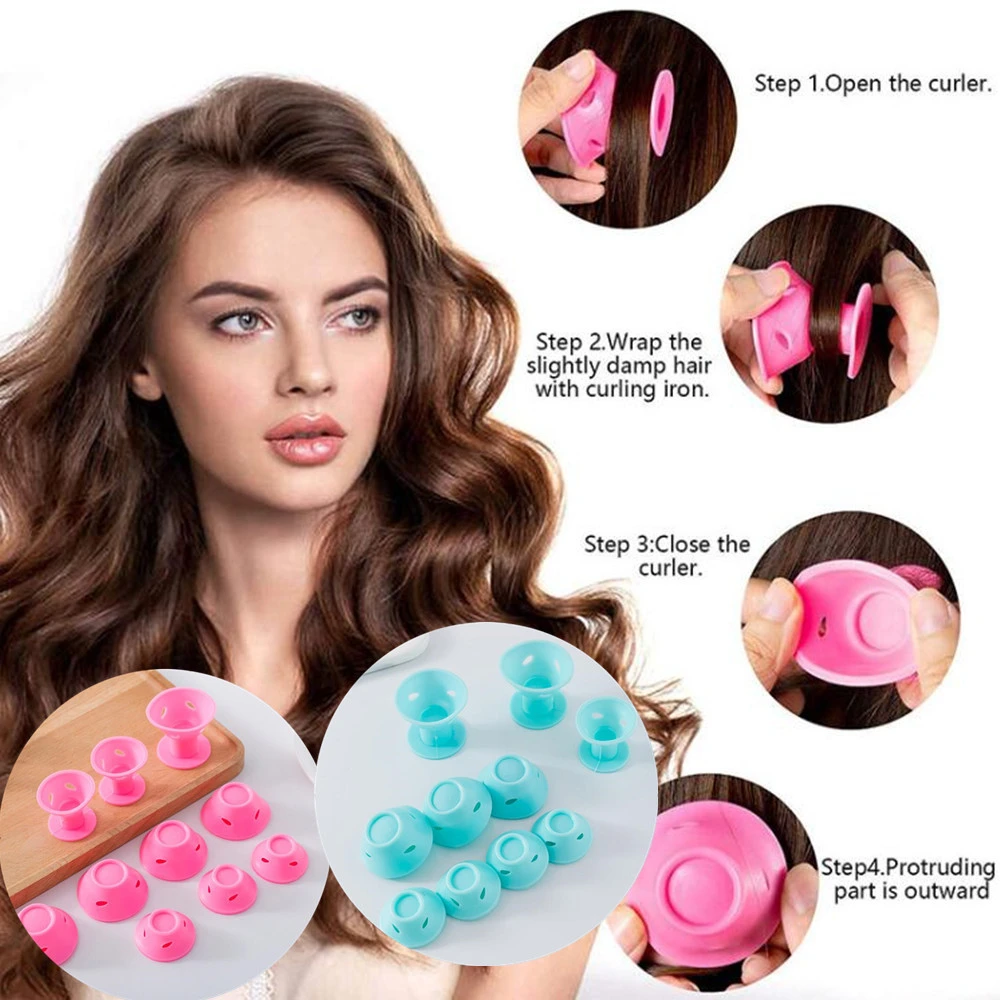 10pcs Heatless Hair Rollers Hair Curler DIY Silicone Hairstyle Roller  Curling Rod Hair Curls Wave Formers Hair Styling Tools| | - AliExpress