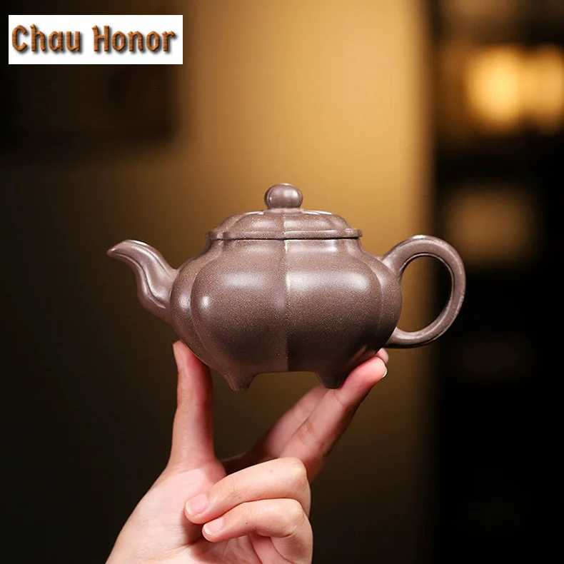 290ml Exquisite Yixing Purple Clay Teapots Handmade Stove Pot Raw Ore Clear Ash Section Mud Kettle With Filter Zisha Tea Set