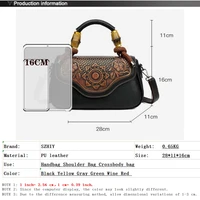 Sac à bandoulière rétro pour femmes, sac à main de haute qualité imprimé en 3D diagonale, classique bureau, pas trop grand ou trop petit sac de luxe 3