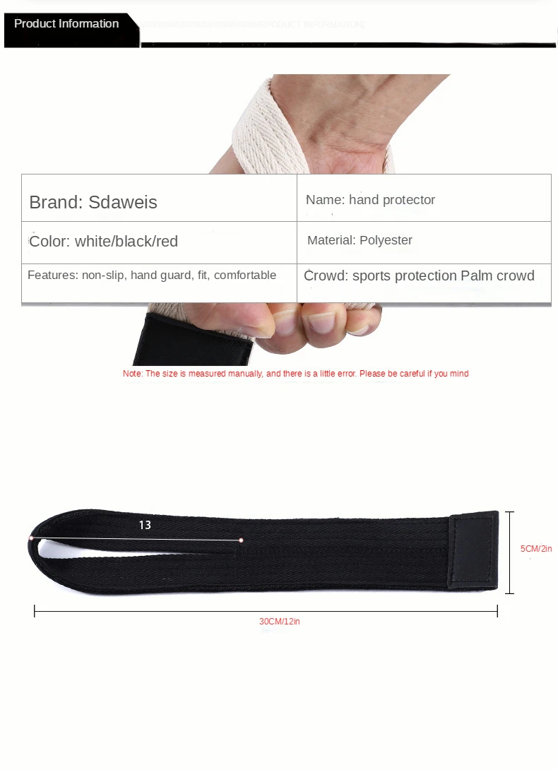 Description Picture 5 of item1Pair Gym Lifting Straps Weight Lifting Wrist Weight Belt Body Building Gloves for Women Men Fitness Crossfit Barbells Power