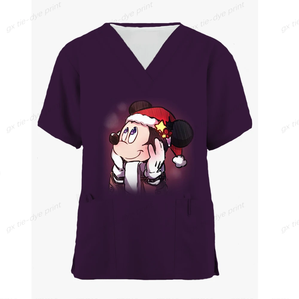 SummerShortSleeveDisneyMinnieMickeyWorkingUniformShirts