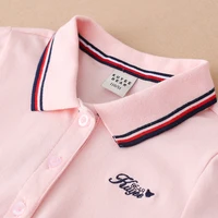 Robes de Sport pour enfants filles, en coton, col rabattu, robe de Tennis, nouvelle collection été 2025, robe de Golf à manches courtes pour enfants 3