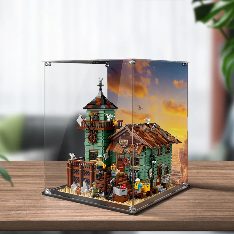 Acrylic Display Box for Lego 21310 Old Fishing Store Dustproof Clear Display Case (Toy Bricks Set not Included） 2