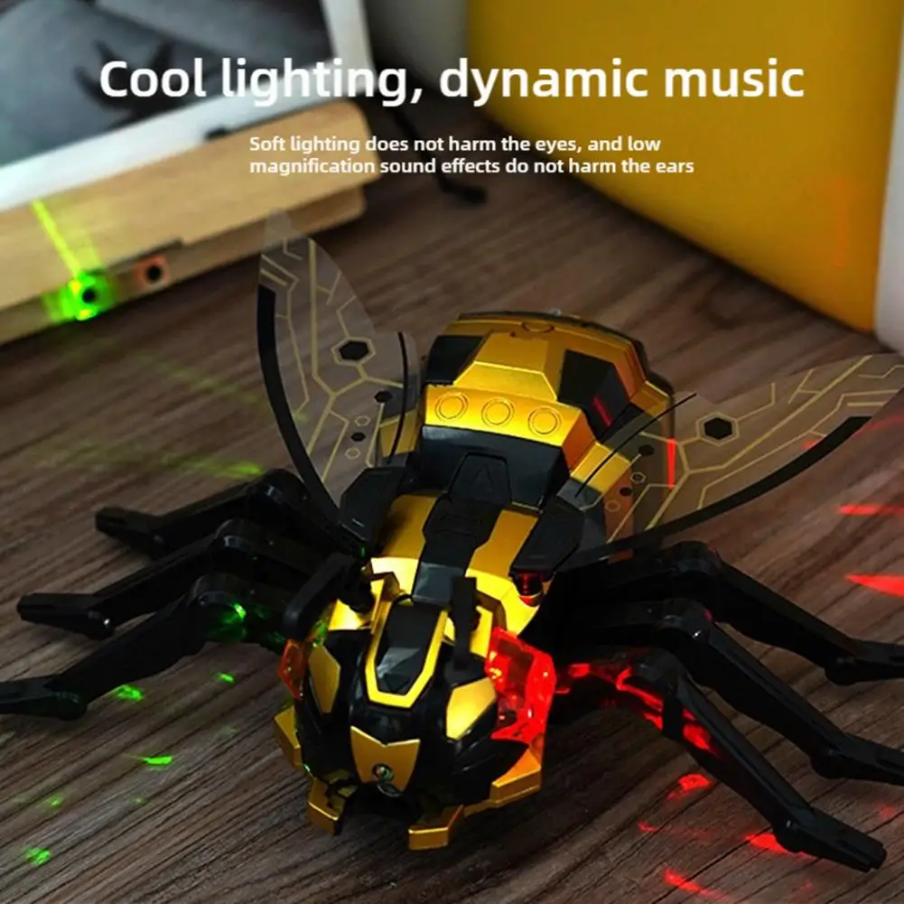 Animal Robot Remote Control Spider Toys with Spray/Light/Music Gifts for  Boys Halloween&Christmas Fun Toys for Kids 2