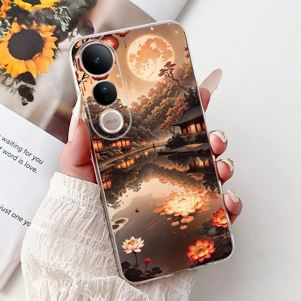 Cute Cat Luxury Fashion Floral Painted Back Cover - Stylish and Fun Phone Case
