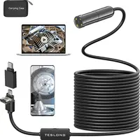 TESLONG 5.0MP 3 in 1 Usb Endoscope Camera 2594x1944P IP67 Auto Focus Hard Wire Industrial Borescope for Android Ios 1