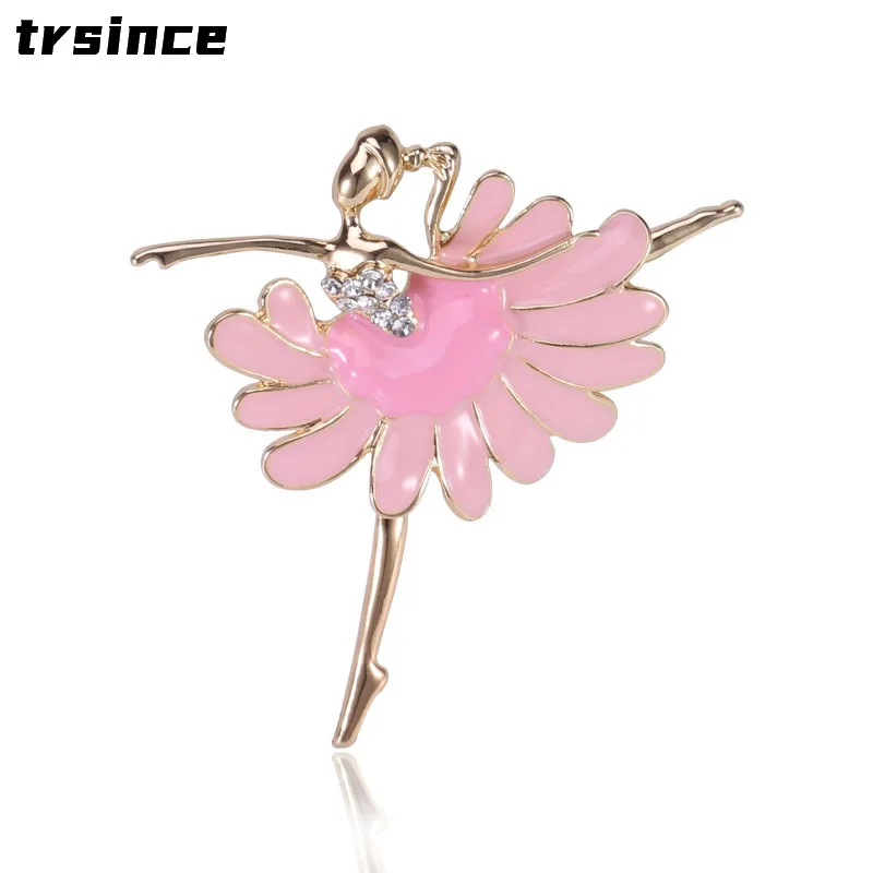 New Brooch Accessories Ballerina Alloy Dripping Oil Brooch Temperament Clothing Accessories Pin Brooch