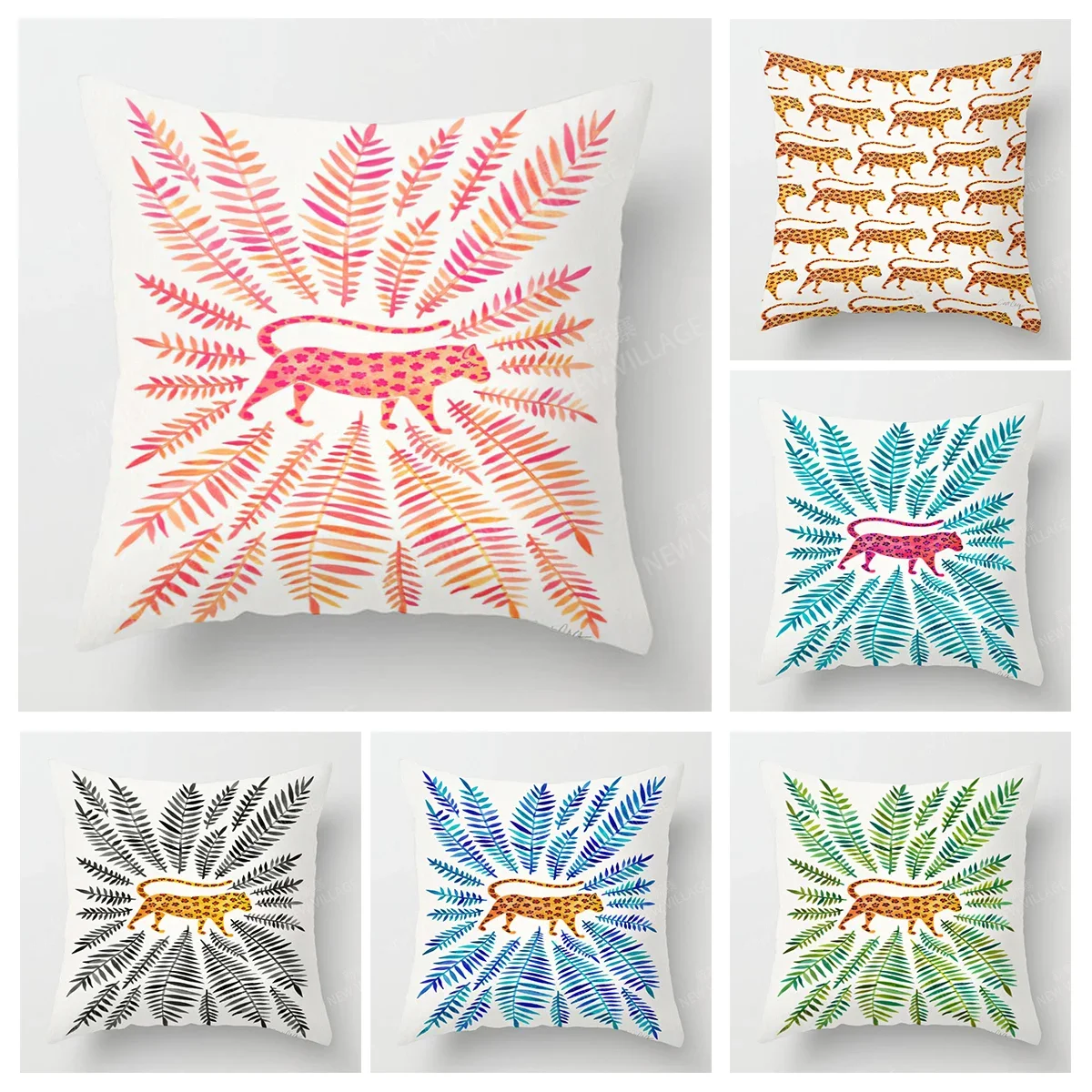 

Modern Decorative Cushion for Home Black Leaves Living Room Decor Throw Pillow Cover 45*45 children 40x40cm 60x60cm 45x45cm