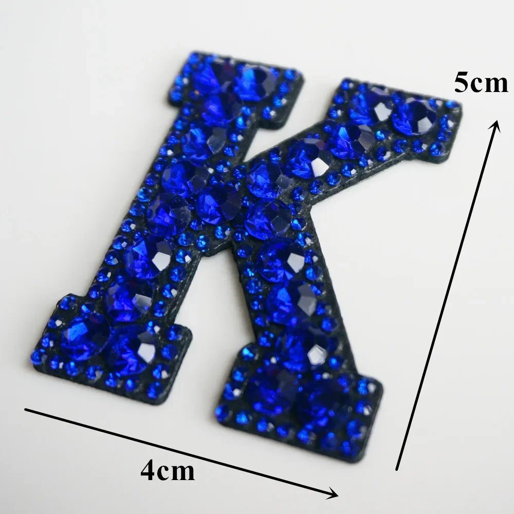 Blue Sequins Iron On Letter Patch 1Pcs Glitter English Alphabet Patches for  Clothes Silver Edge Letters Appliques DIY Name 1Pcs - AliExpress