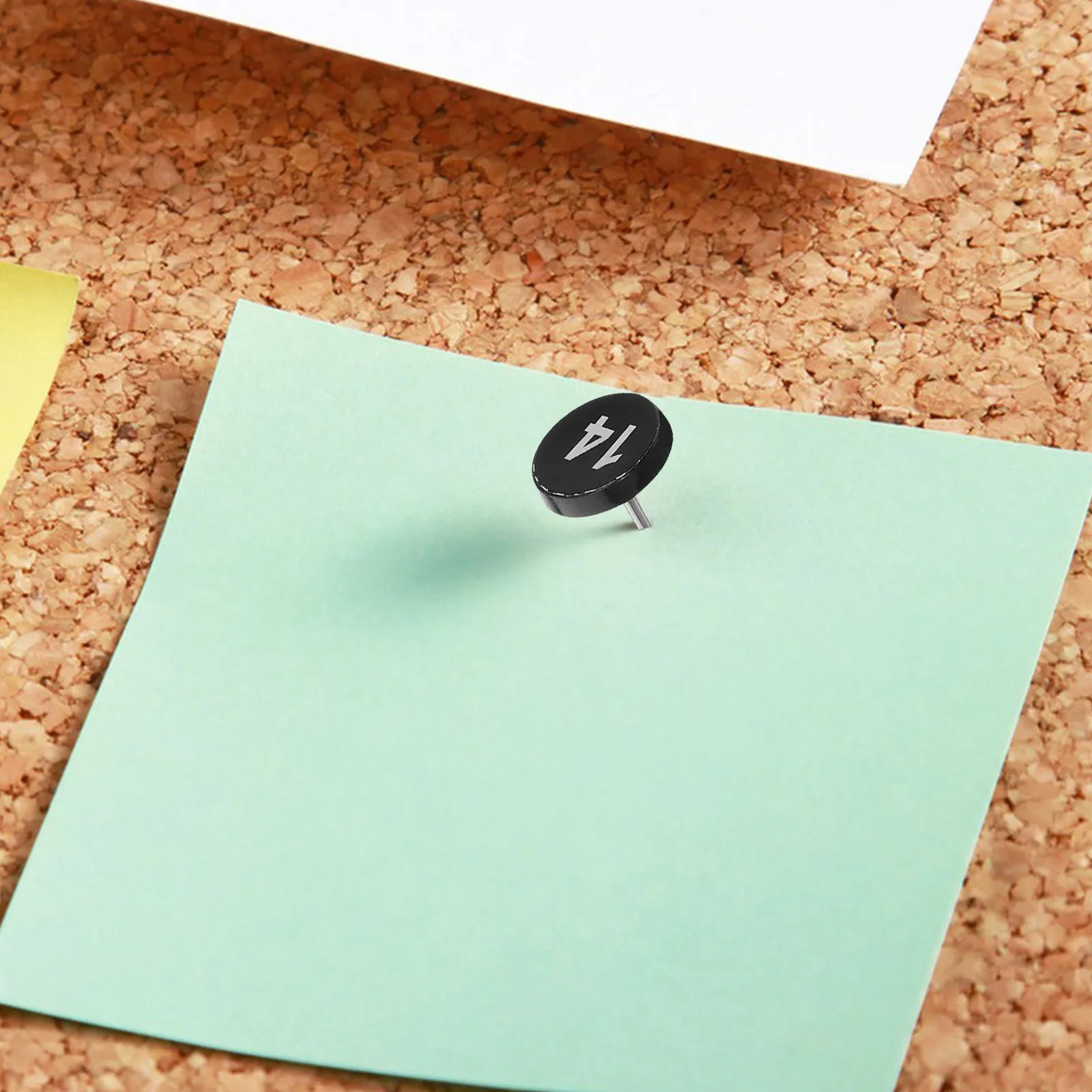 100개입 원형 플랫 푸시핀, 번호가 매겨진 압정, 게시판, 지도 표시, 교실, 사무실, 메모 표시용 푸시핀 못