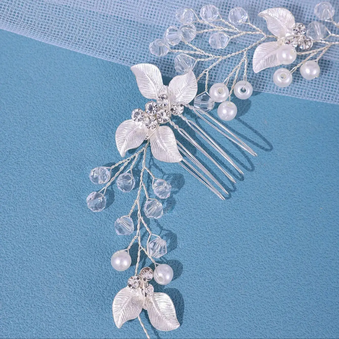 Women Flower Comb Headwear Wedding Hair Accessories Fashion Shaped Bride Insert Hair Clip Jewelry Fashion Headwears