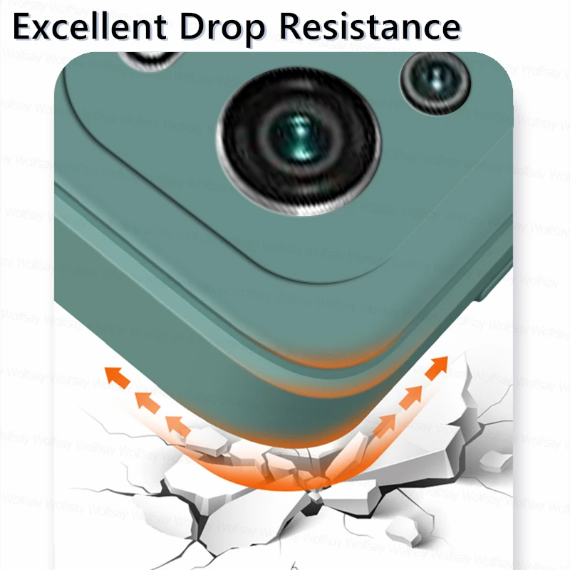 Enhanced Shockproof TPU Liquid Silicone Phone Back Case