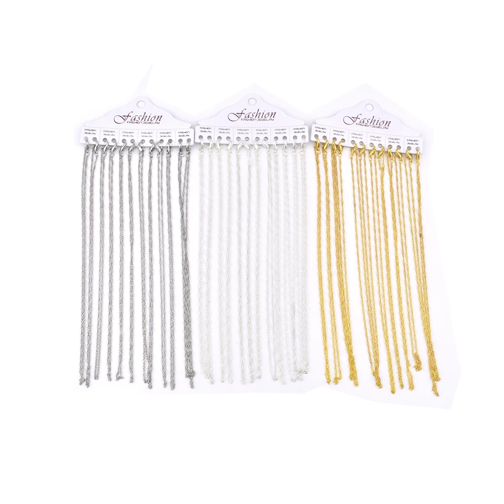 12Pcs/Lot 42cm WaterWave Chain Necklace For Women DIY Jewelry Making