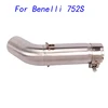 Escape Motorcycle Exhaust Mid Connect Tube Middle Link Pipe Stainless Steel Exhaust System For Benelli 752S All Years