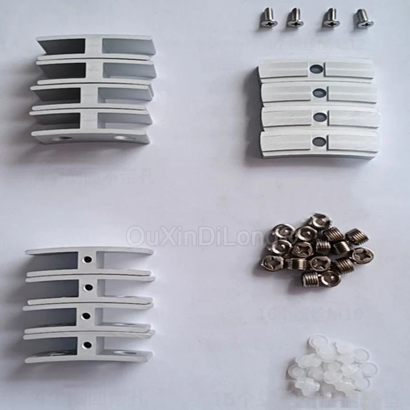 8PCSDIYRoundWindGuardCornerBracketsGlassConnectorClips