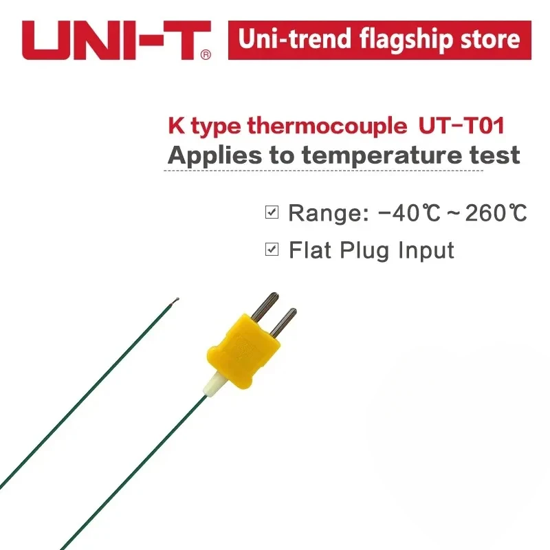 

UNI-T UT-T01 K type Thermocouple Test -40-260 degree For UT320