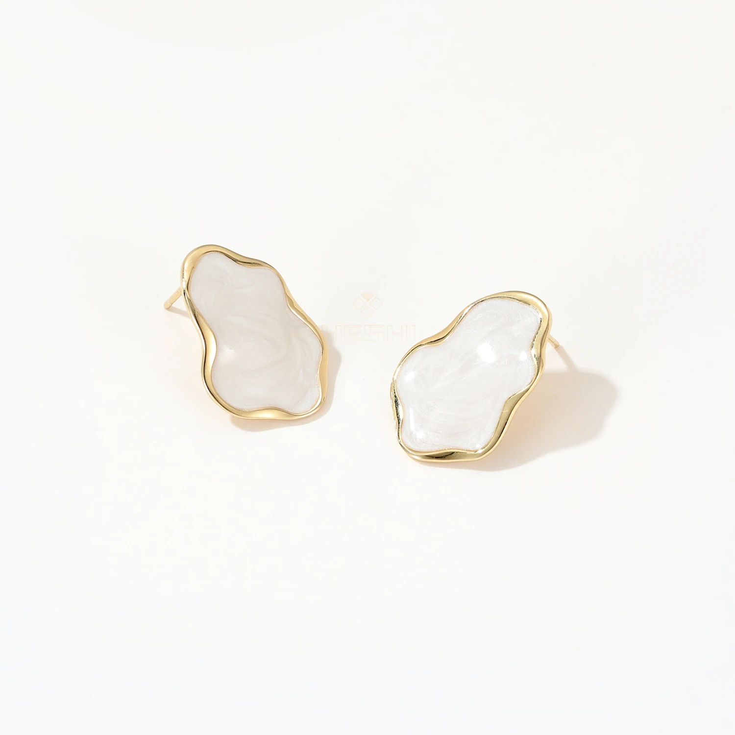 

HESHI 925 Sterling Silver Gold-Plated Cloud Shape Original Earring Stud Vintage for Women Wedding