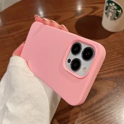 Genuine Liquid Silicone Rugged Phone Case - Titanium Gray Shockproof Soft Back Cover for iPhone 14 (Rose Pink)