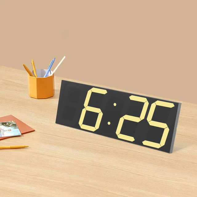 Large LED Wall Clock Digital Clock with Remote Control, Time Date Temperature Display Alarm Clocks , Auto-Dimming, Night Light for Classroom Living Room Bedroom Birthday Gift 1