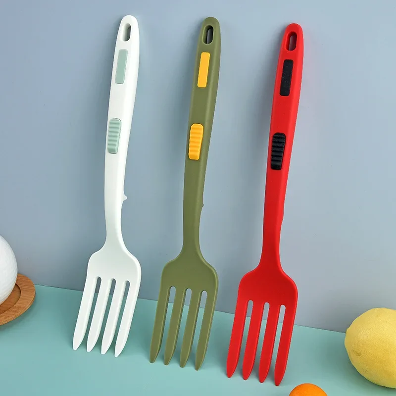 Silicone Flexible Cooking Utensils Multi-function Spaghetti Server Fork Salad Forks Whisking Serving Kitchen Accessories