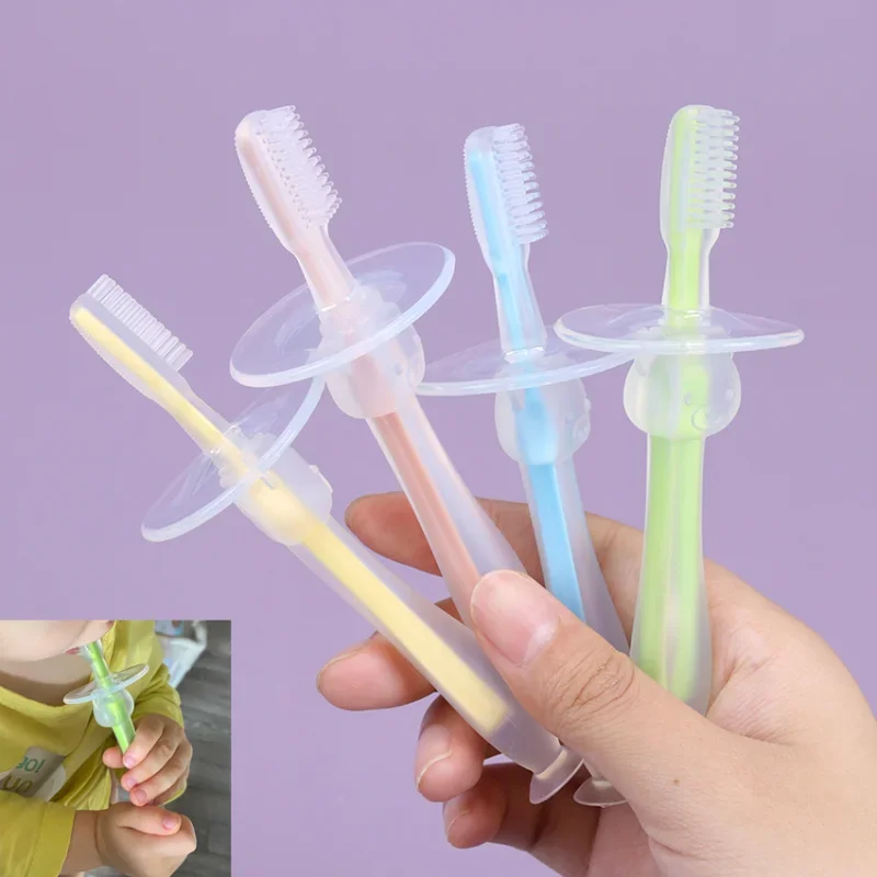 Baby Toothbrush Baby Teeth Cleaning Tool 1PC Silicone Kids Training Toothbrushes for Children Baby Dental Oral Care Toothbrush Infant Kid Brush Tooth Tool