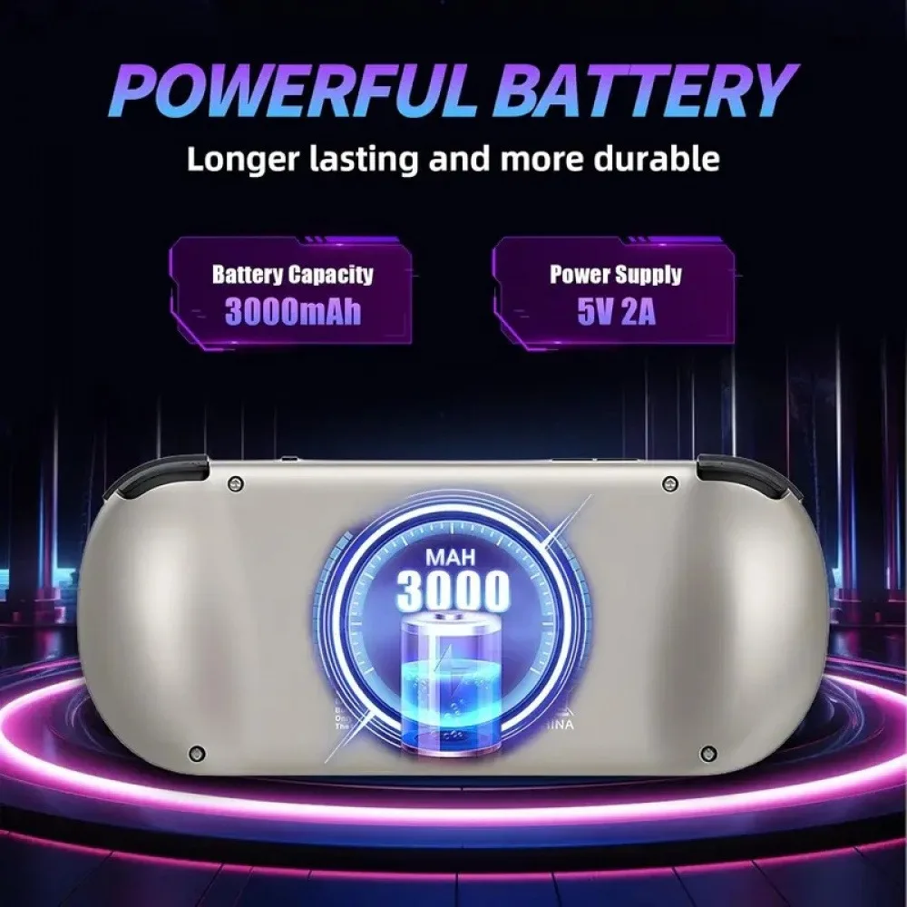 Enhanced Retro Handheld Game Console with 5-inch IPS Screen and Extensive Game Library