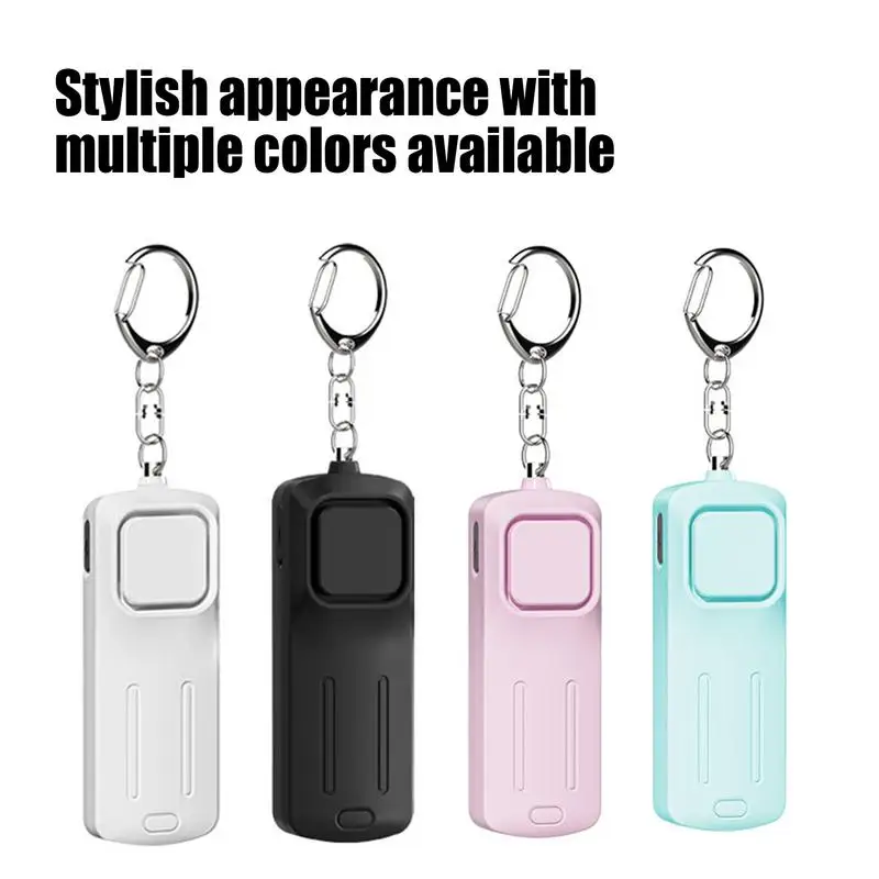 여성용 방수 개인 알람, 안전 알람, 휴대용 키체인, USB 충전식